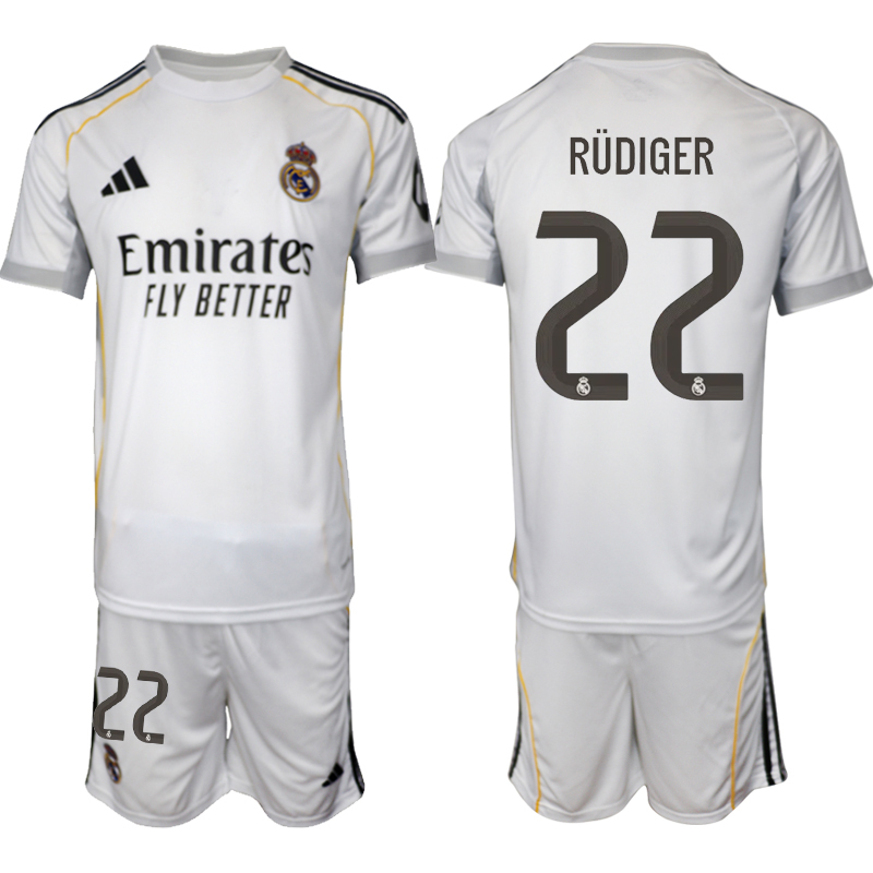 Men 2025-2026 Club Real Madrid home white #22 Soccer Jersey 01->real madrid jersey->Soccer Club Jersey